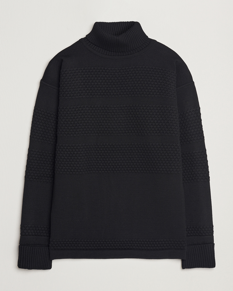 Mies | Puserot | S.N.S. Herning | Fisherman Wool Rollneck Sweater Black