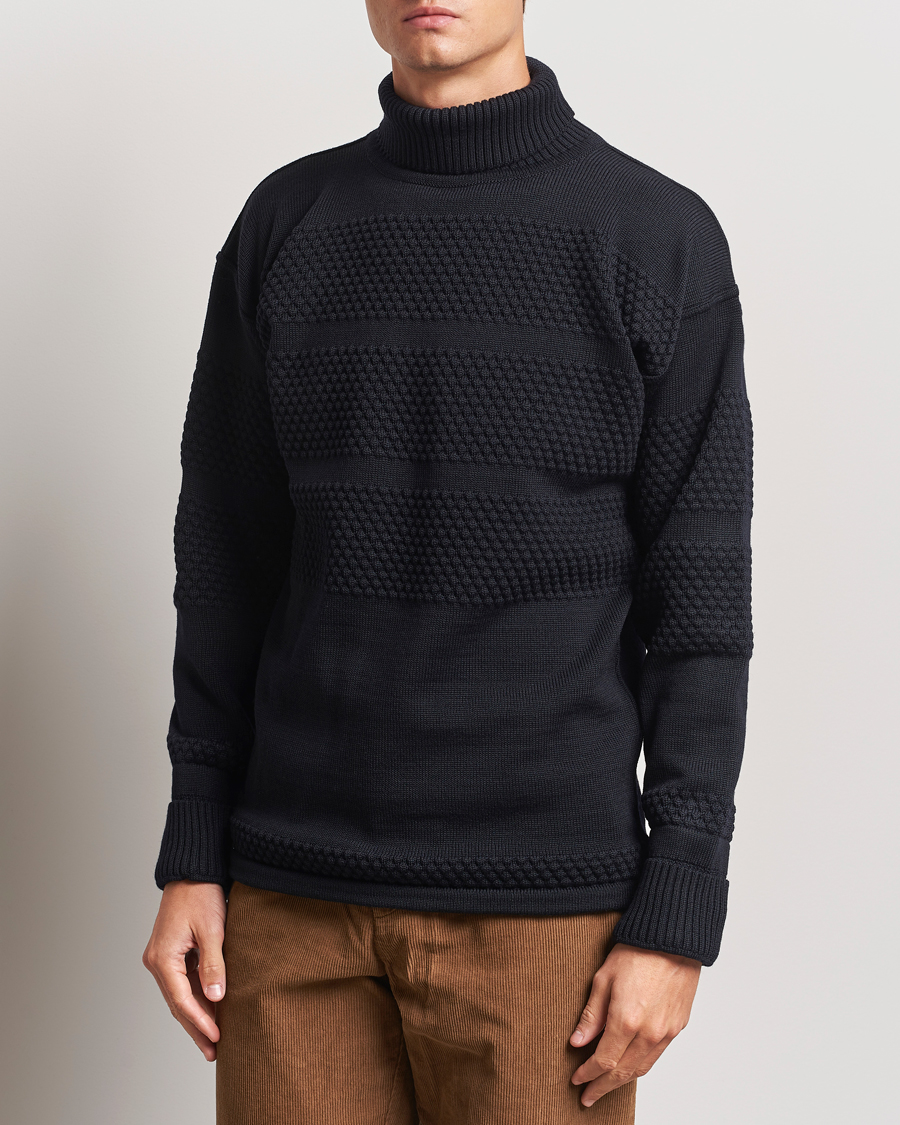 Mies | Puserot | S.N.S. Herning | Fisherman Wool Rollneck Sweater Navy Blue