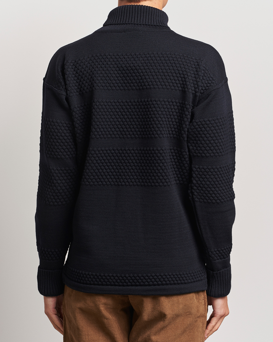 Mies | Puserot | S.N.S. Herning | Fisherman Wool Rollneck Sweater Navy Blue