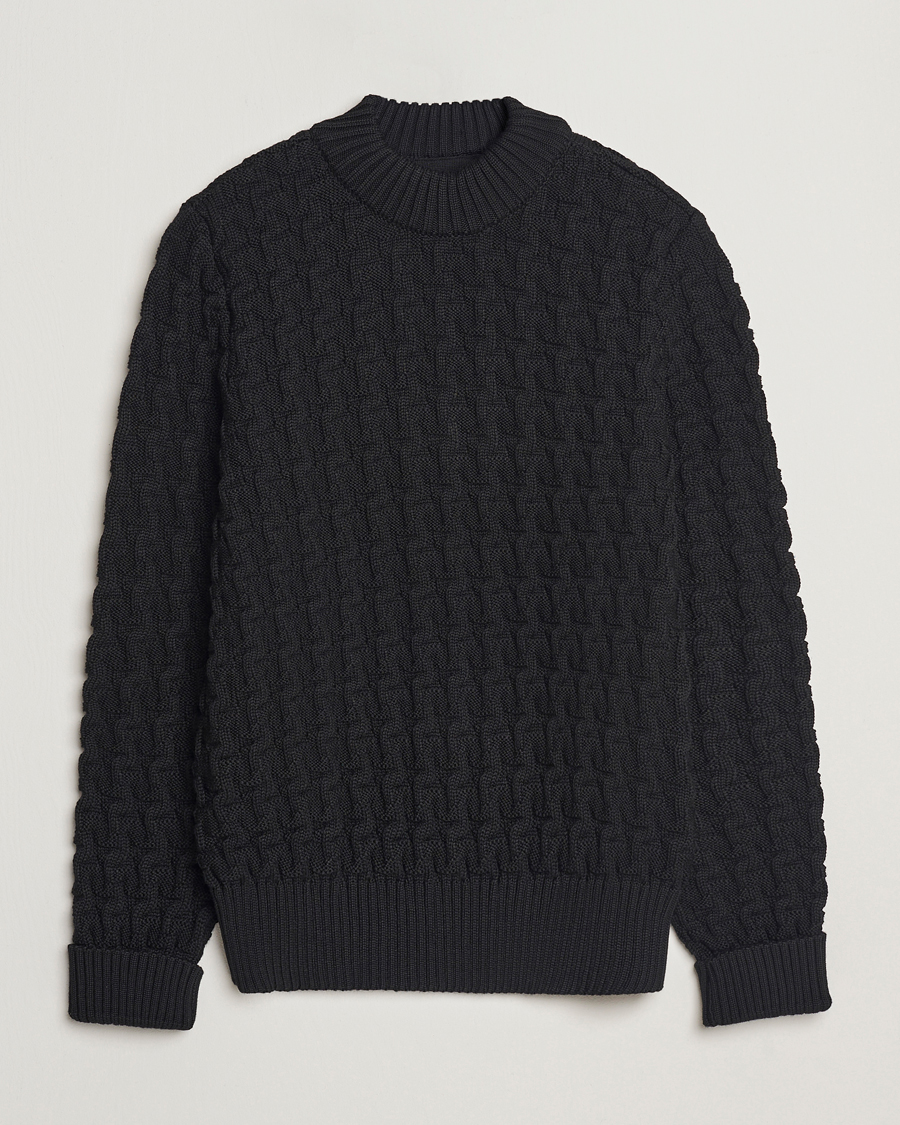 Mies | Puserot | S.N.S. Herning | Stark Wool Cable Knit Sweater Black
