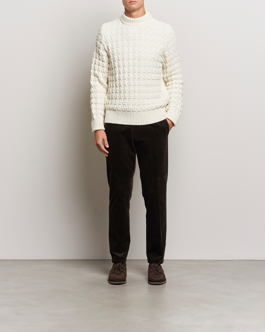 Mies | Puserot | S.N.S. Herning | Stark Wool Cable Knit Sweater Natural White