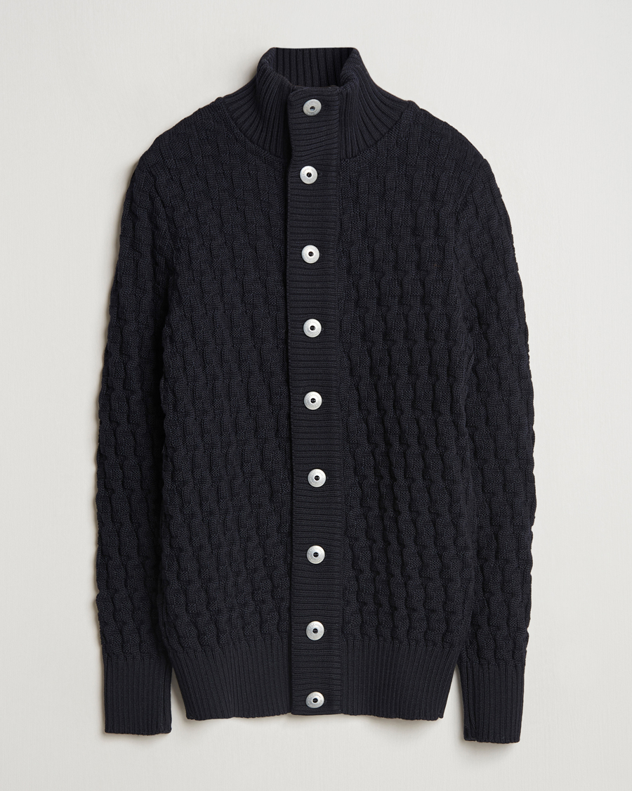 Mies | Puserot | S.N.S. Herning | Stark Wool Cable Cardigan Navy