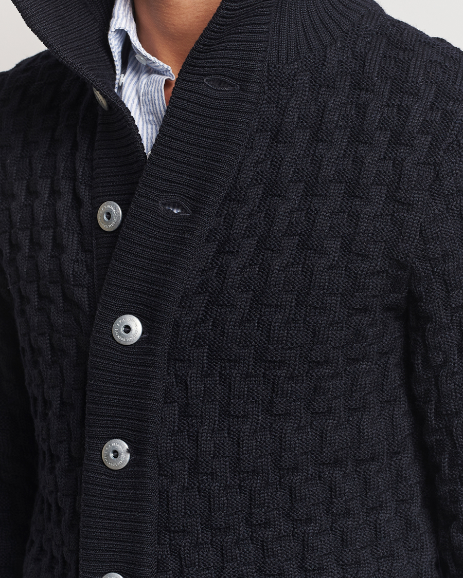 Mies | Puserot | S.N.S. Herning | Stark Wool Cable Cardigan Navy