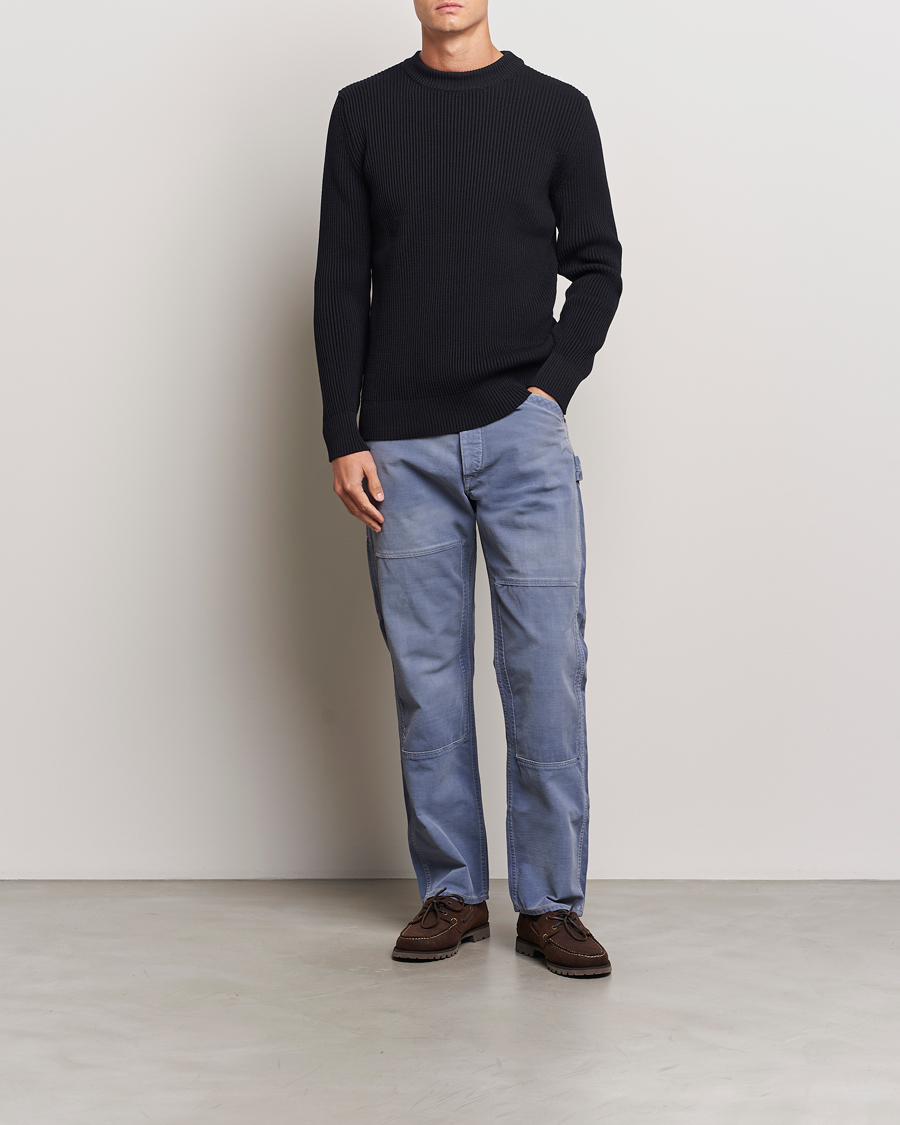 Mies | Puserot | S.N.S. Herning | Fender Wool Crew Neck Navy Blue