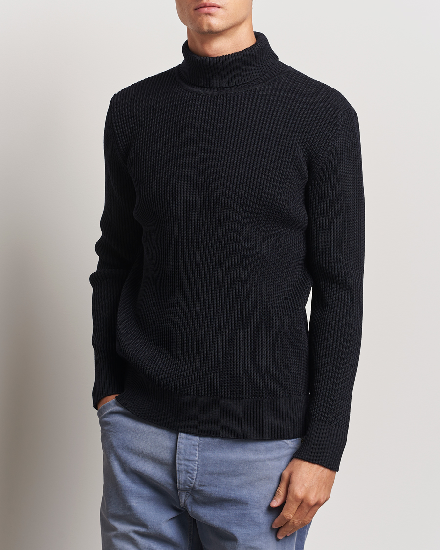 Mies | Puserot | S.N.S. Herning | Fender Wool Rollneck Sweater Navy Blue