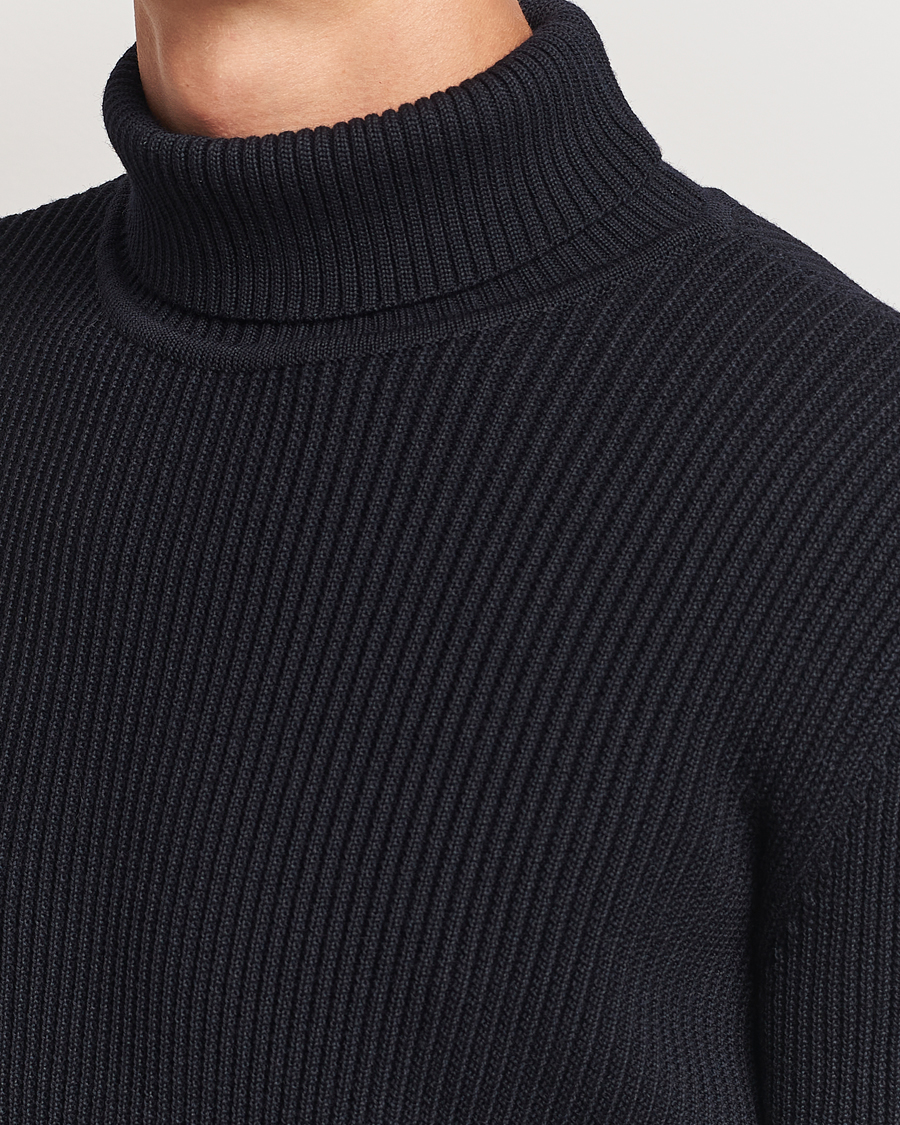 Mies | Puserot | S.N.S. Herning | Fender Wool Rollneck Sweater Navy Blue