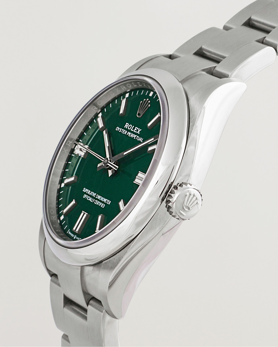 Mies | Rolex Pre-Owned Oyster Perpetual 36 126000 Steel Green Silver | Rolex Pre-Owned | Oyster Perpetual 36 126000 Steel Green Silver