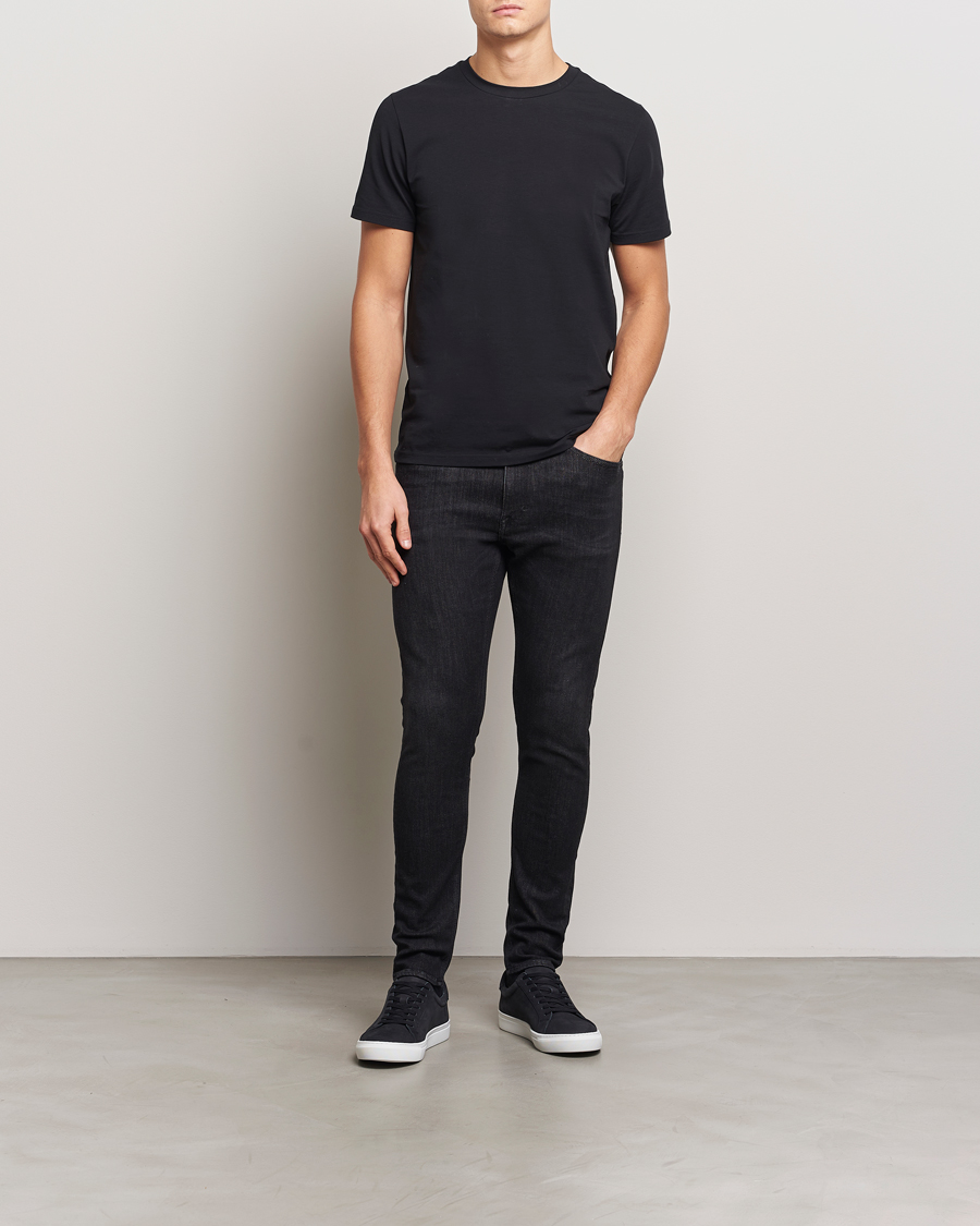 Mies | Farkut | Tiger of Sweden | Evolve Stretch Cotton Jeans Washed Black