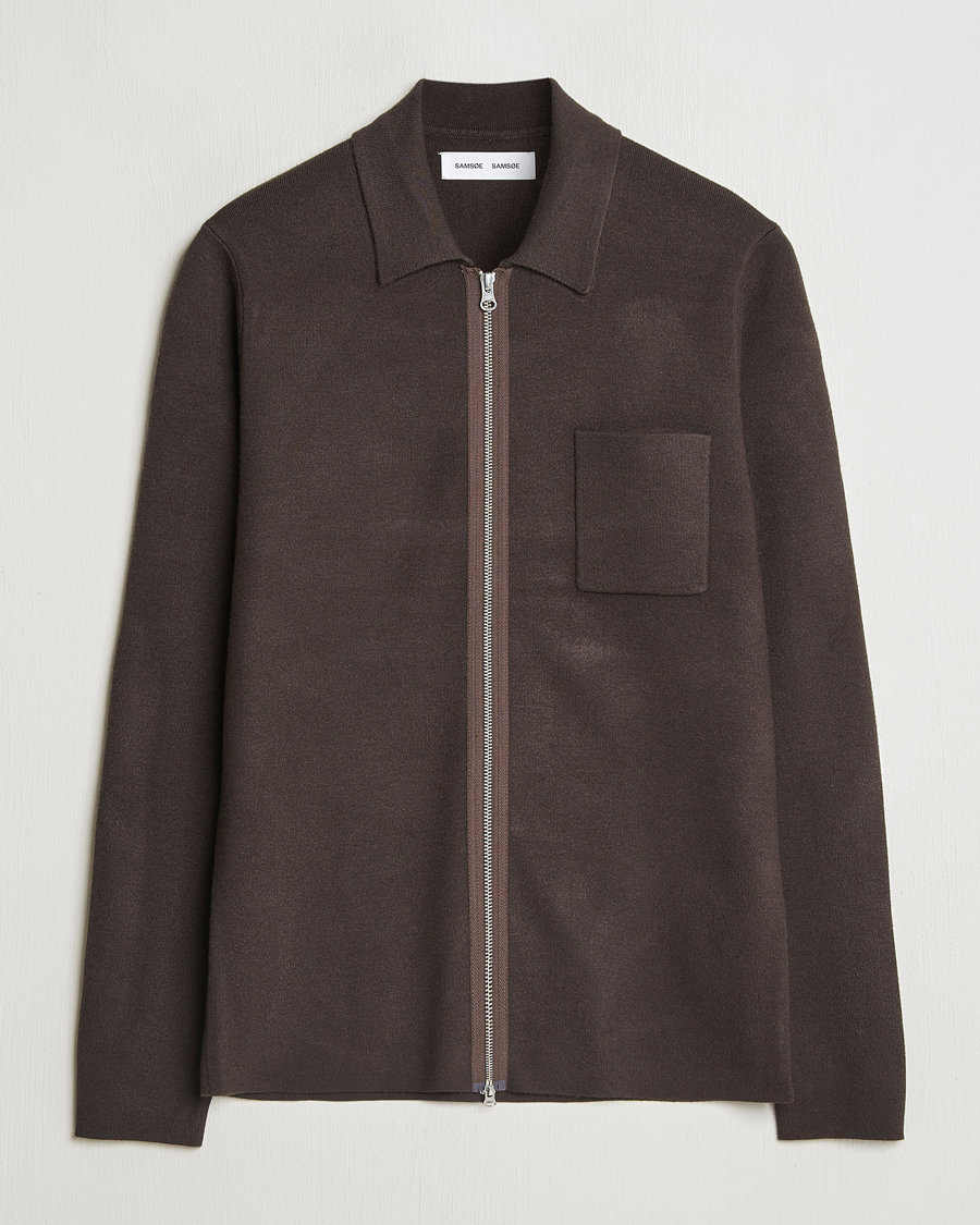 Mies | Puserot | Samsøe Samsøe | Guna Full Zip Turkish Coffee