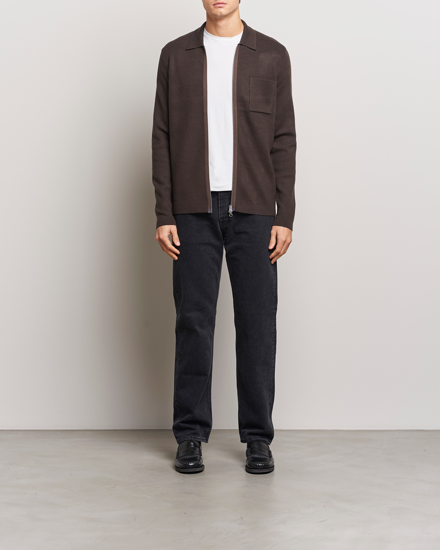 Mies | Puserot | Samsøe Samsøe | Guna Full Zip Turkish Coffee