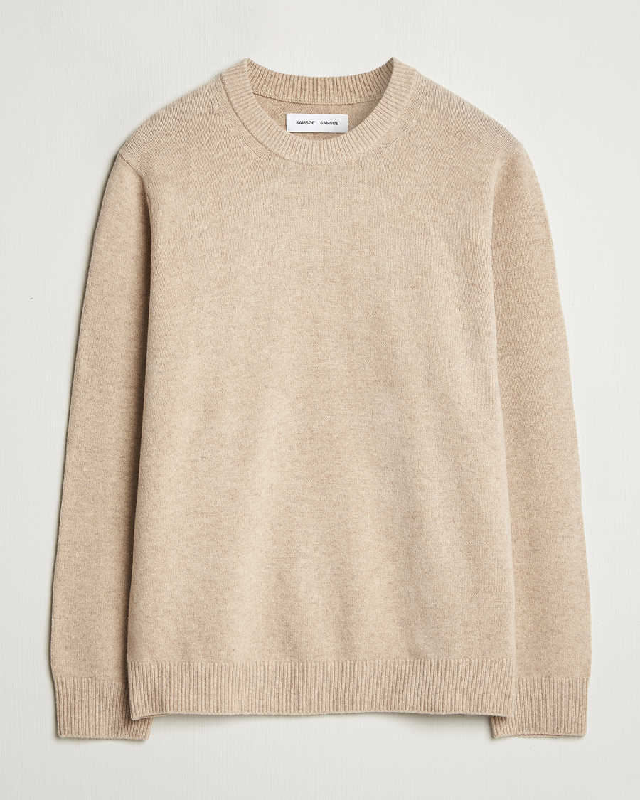 Mies | Puserot | Samsøe Samsøe | Isak Knitted Crew Neck Seneca Rock