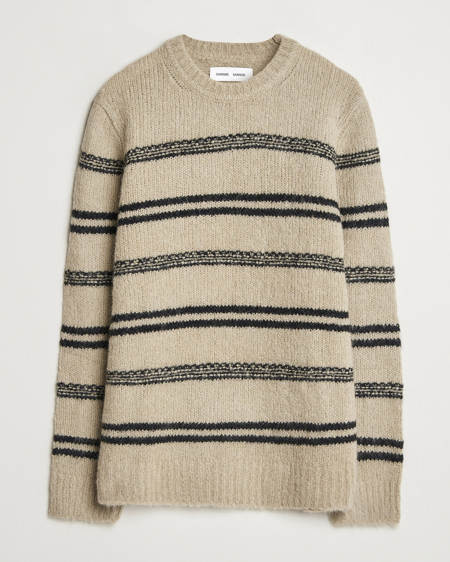 Mies | Puserot | Samsøe Samsøe | Arin Alpaca Striped Sweater Seneca Rock