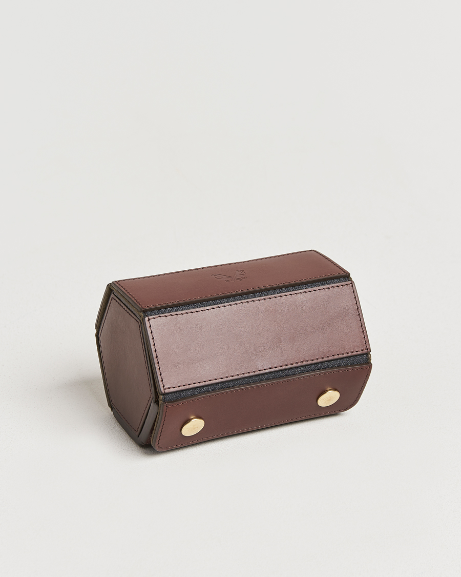 Mies | Kellojen säilytys | Bennett Winch | Double Watch Roll Brown