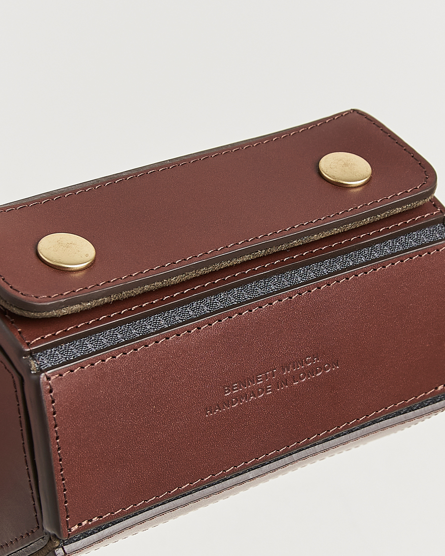 Mies | Kellojen säilytys | Bennett Winch | Double Watch Roll Brown