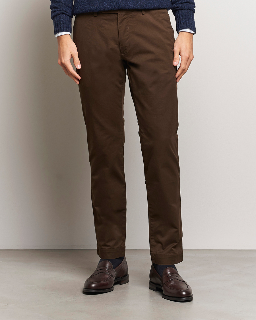 Mies | Housut | Polo Ralph Lauren | Slim Fit Stretch Chinos Dark Brown