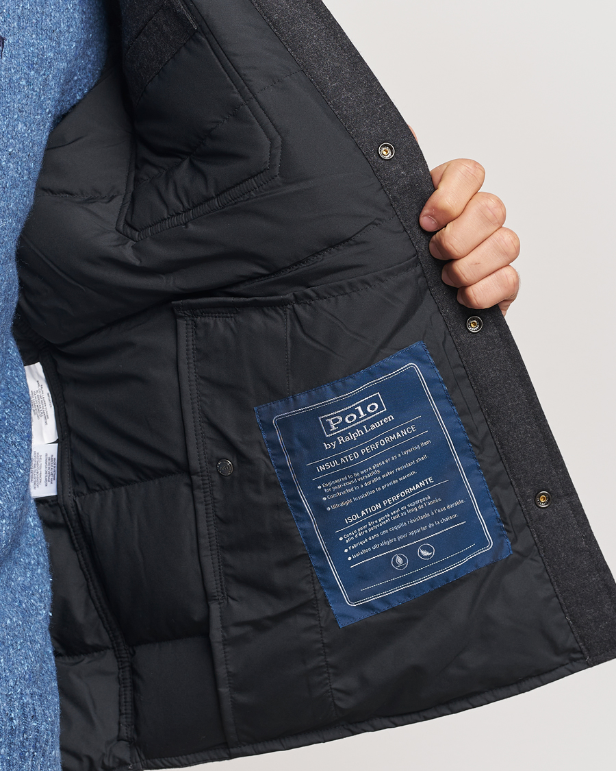 Mies | Takit | Polo Ralph Lauren | Lewis Quilted Insulated Shirt Jacket Dark Charcoal