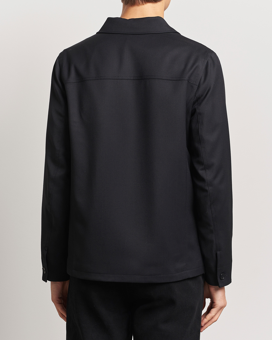 Mies | Takit | Filippa K | Louis Wool Gabardine Shirt Jacket Black