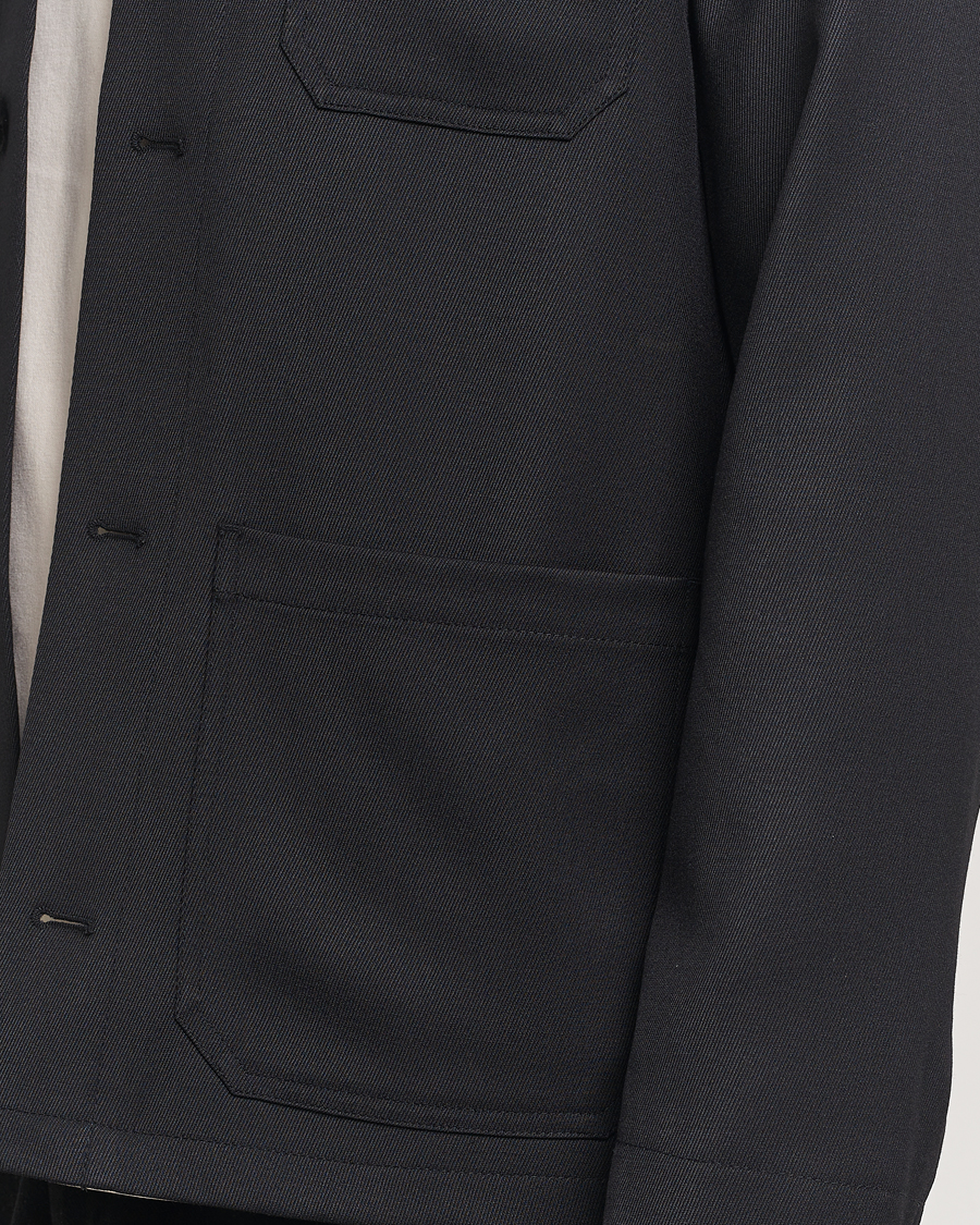 Mies | Takit | Filippa K | Louis Wool Gabardine Shirt Jacket Black