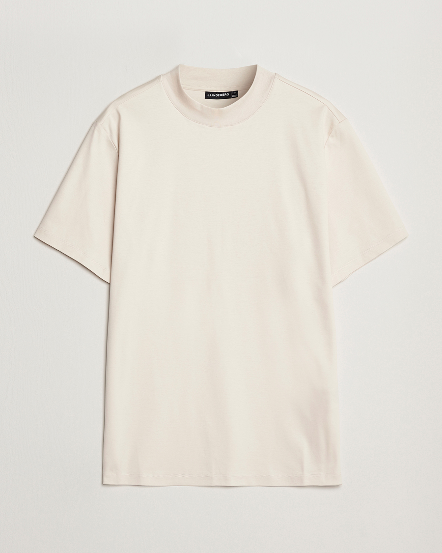 Mies | T-paidat | J.Lindeberg | Ace Mock Neck T-Shirt Moonbeam