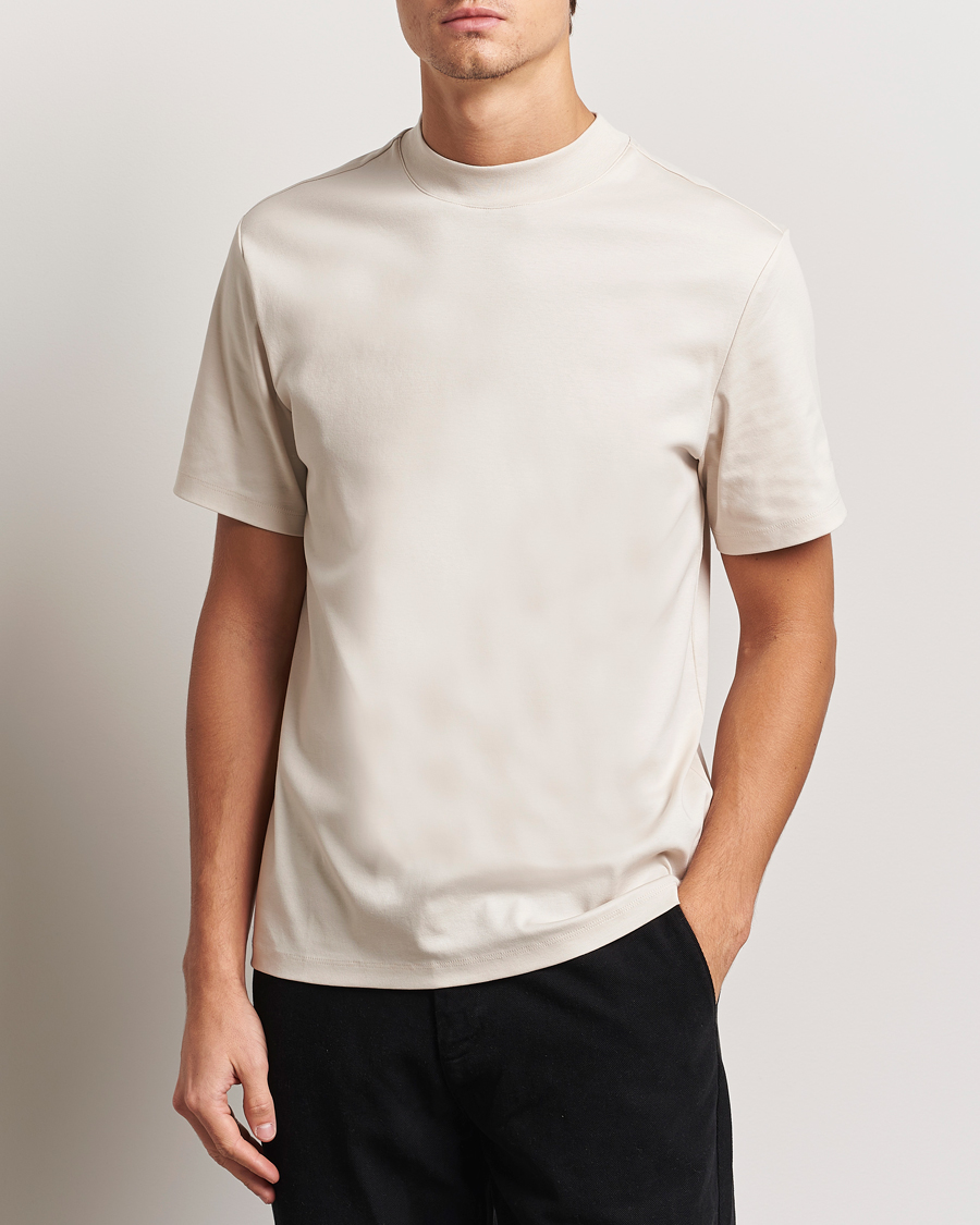 Mies | T-paidat | J.Lindeberg | Ace Mock Neck T-Shirt Moonbeam
