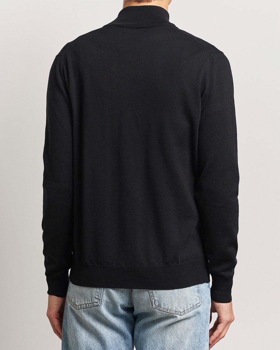 Mies | Puserot | J.Lindeberg | Kiyan Merino Quarter Zip Black