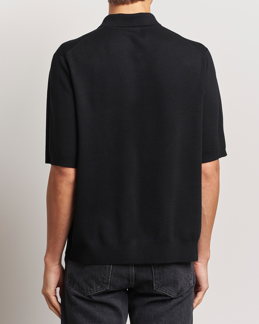 Mies | Puserot | J.Lindeberg | Tyler Quarter Zip Knit Polo Black