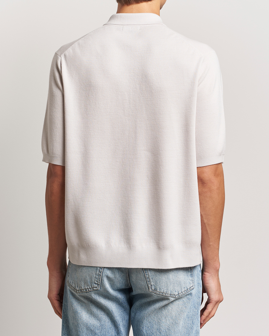 Mies | Puserot | J.Lindeberg | Tyler Quarter Zip Knit Polo Moonbeam