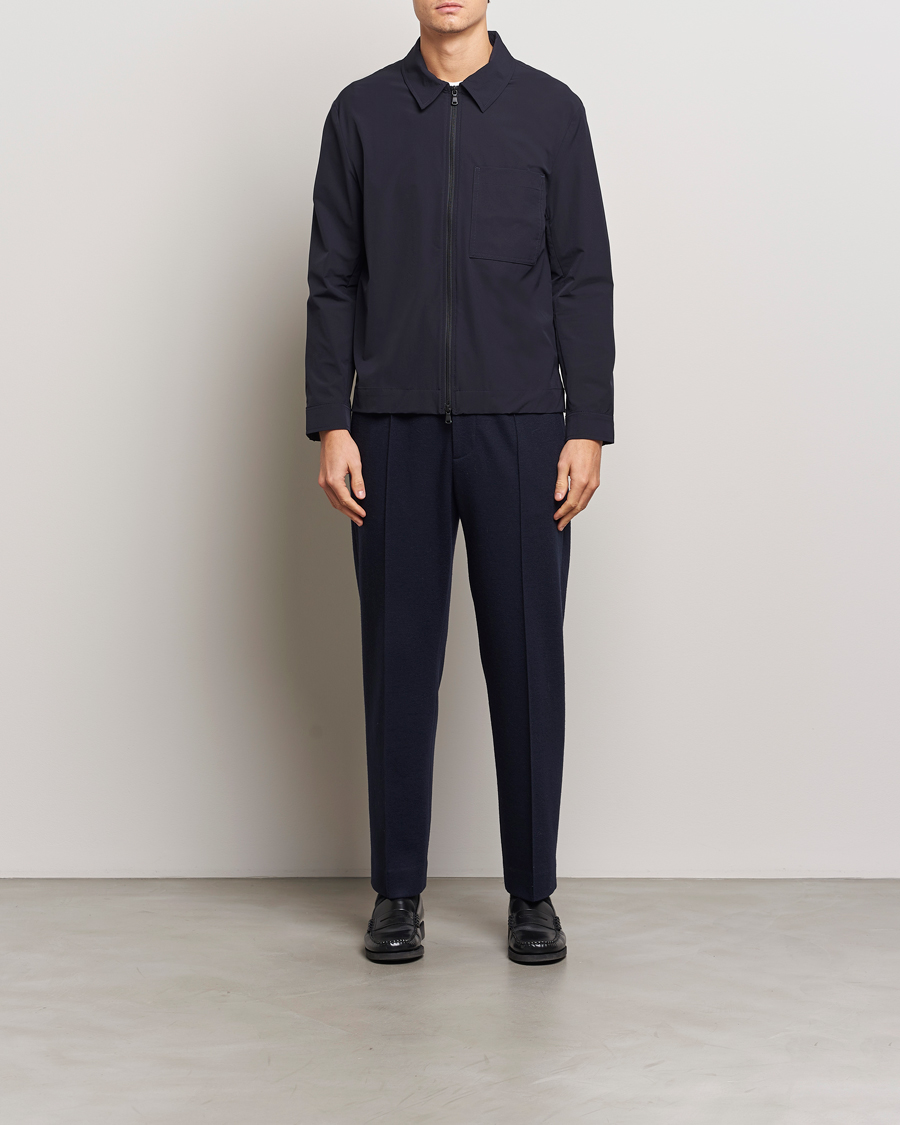 Mies | Kauluspaidat | J.Lindeberg | Jake Zipped Overshirt Navy