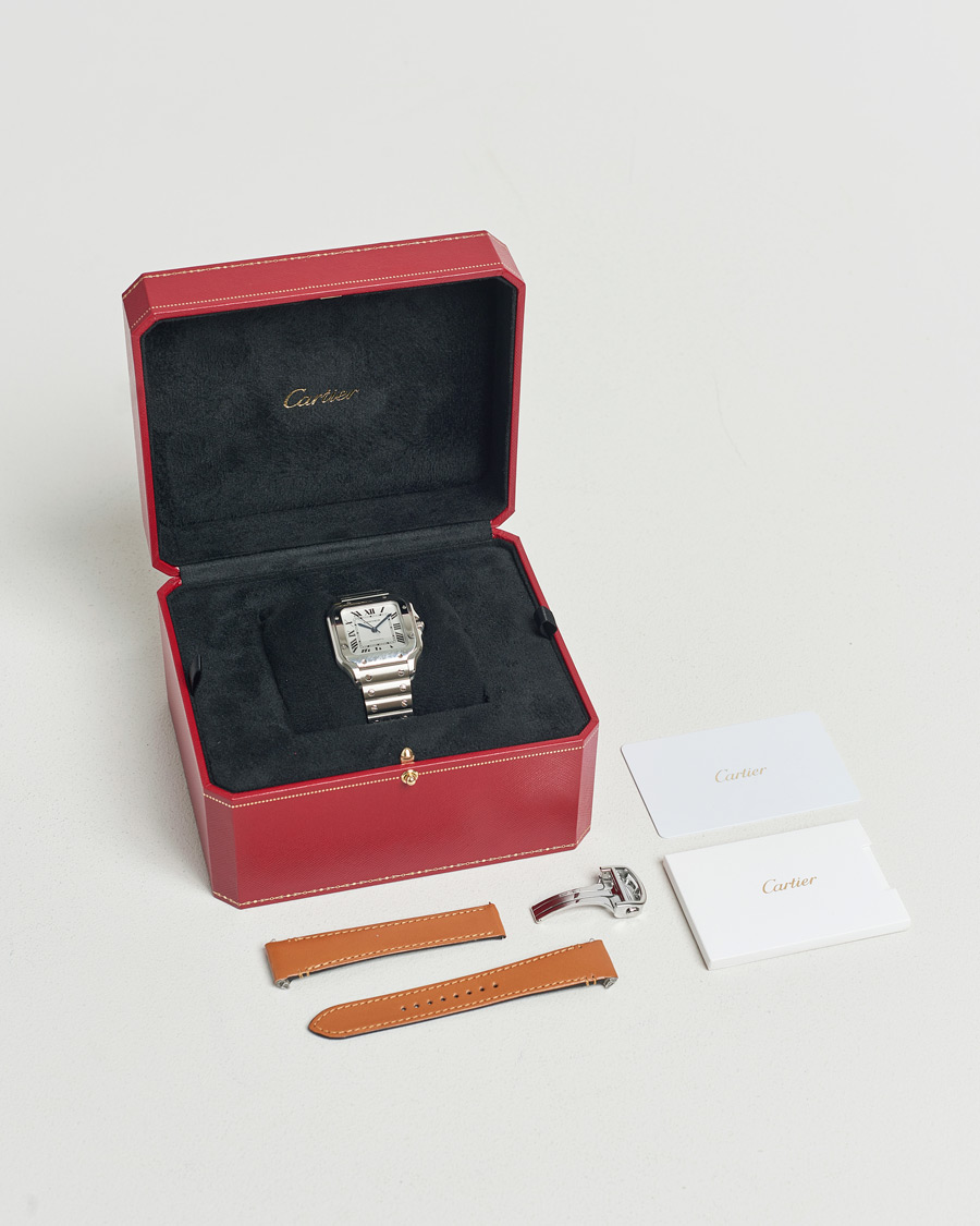 Mies | Cartier Pre-Owned Santos De Cartier WSSA0029 Silver | Cartier Pre-Owned | Santos De Cartier WSSA0029 Silver