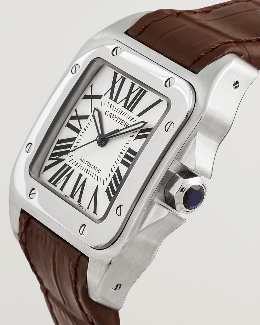 Mies | Cartier Pre-Owned Santos 100 Silver | Cartier Pre-Owned | Santos 100 Silver