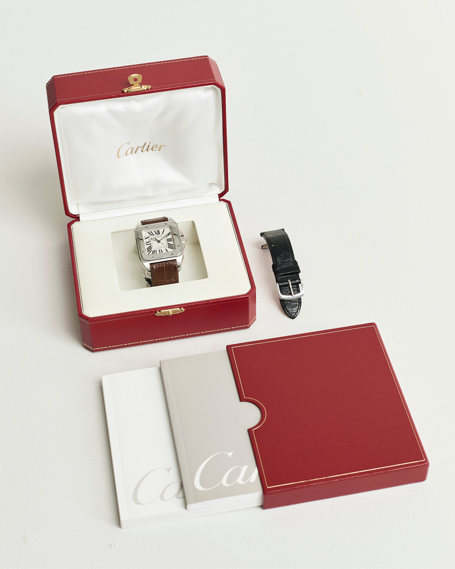 Mies | Cartier Pre-Owned Santos 100 Silver | Cartier Pre-Owned | Santos 100 Silver
