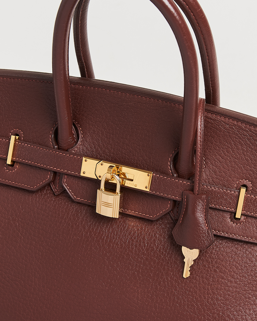 Mies | Hermès Pre-Owned Birkin 35 Taurillon Clemence Handbag Havana | Hermès Pre-Owned | Birkin 35 Taurillon Clemence Handbag Havana