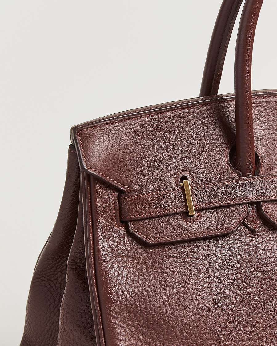 Mies | Hermès Pre-Owned Birkin 35 Taurillon Clemence Handbag Havana | Hermès Pre-Owned | Birkin 35 Taurillon Clemence Handbag Havana