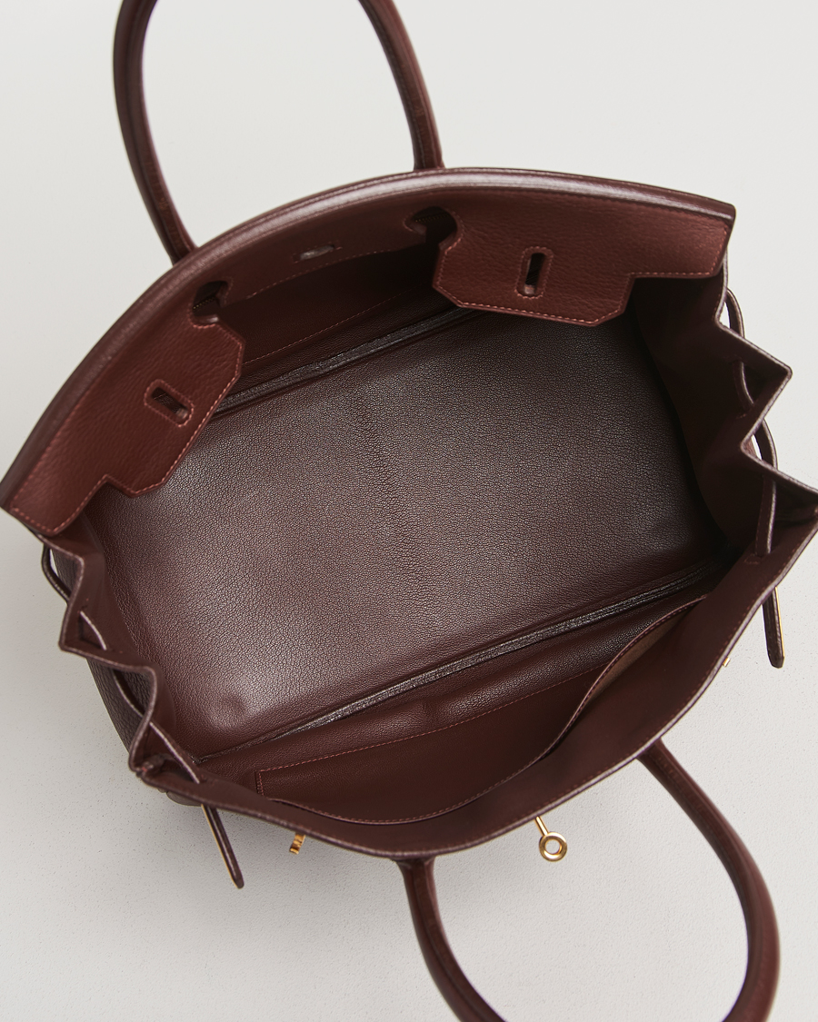 Mies | Hermès Pre-Owned Birkin 35 Taurillon Clemence Handbag Havana | Hermès Pre-Owned | Birkin 35 Taurillon Clemence Handbag Havana