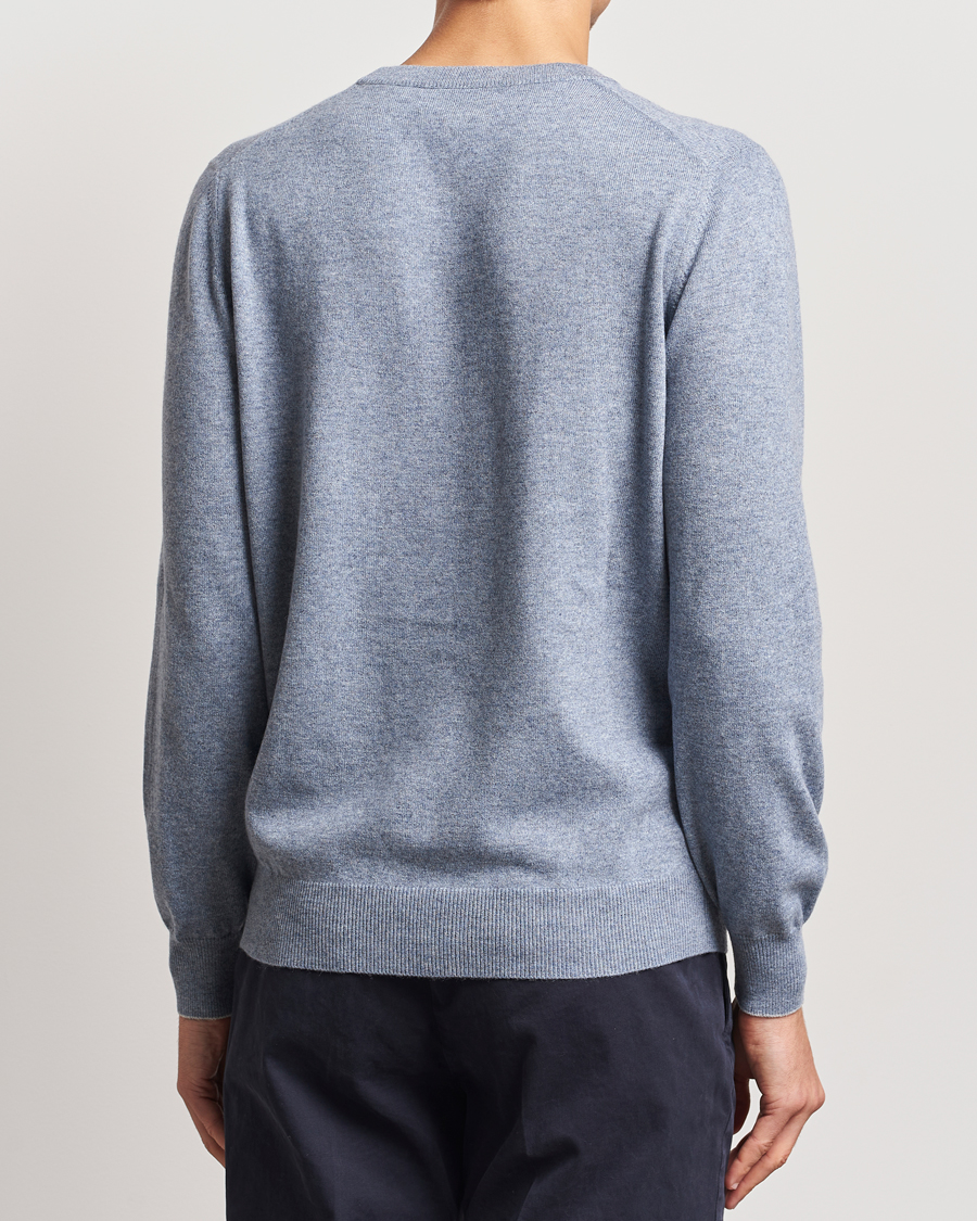 Mies | Puserot | Brunello Cucinelli | 2 Ply Cashmere Pullover Light Blue Denim