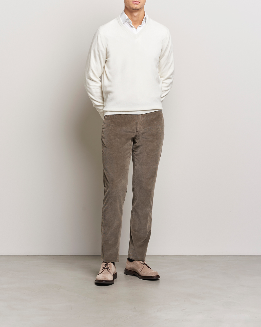 Mies | Puserot | Brunello Cucinelli | 2 Ply Cashmere V-Neck Panama