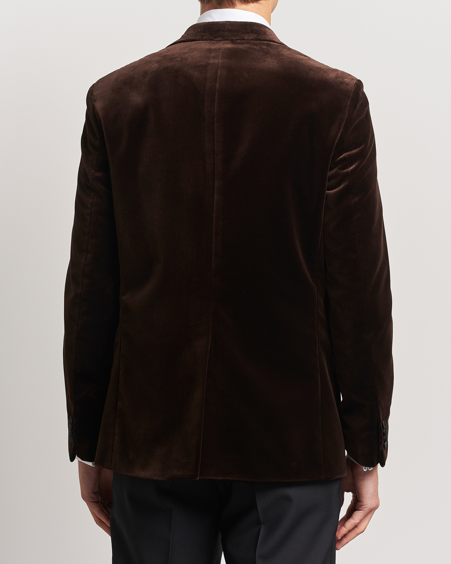Mies | Pikkutakit | Oscar Jacobson | Frampton Velvet Tuxedo Blazer Brown