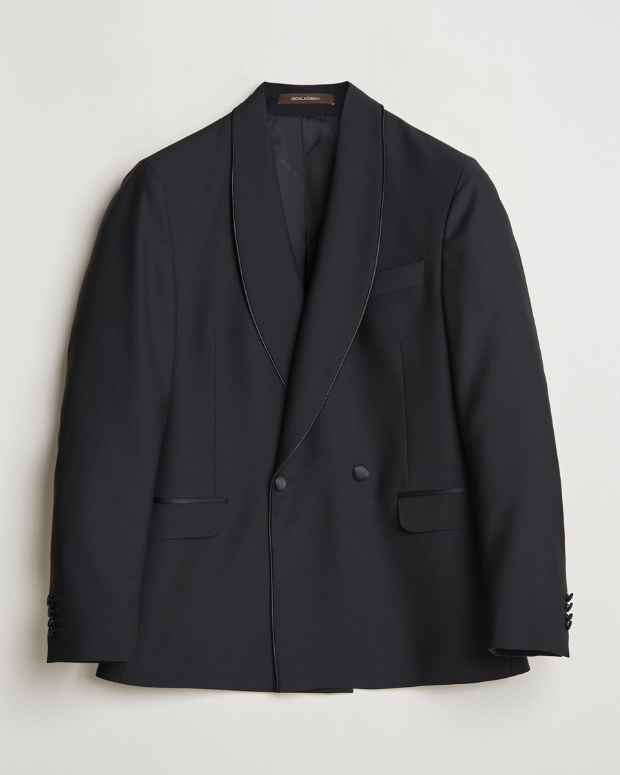 Mies | Pikkutakit | Oscar Jacobson | Fattore Double Breasted Tuxedo Blazer Black