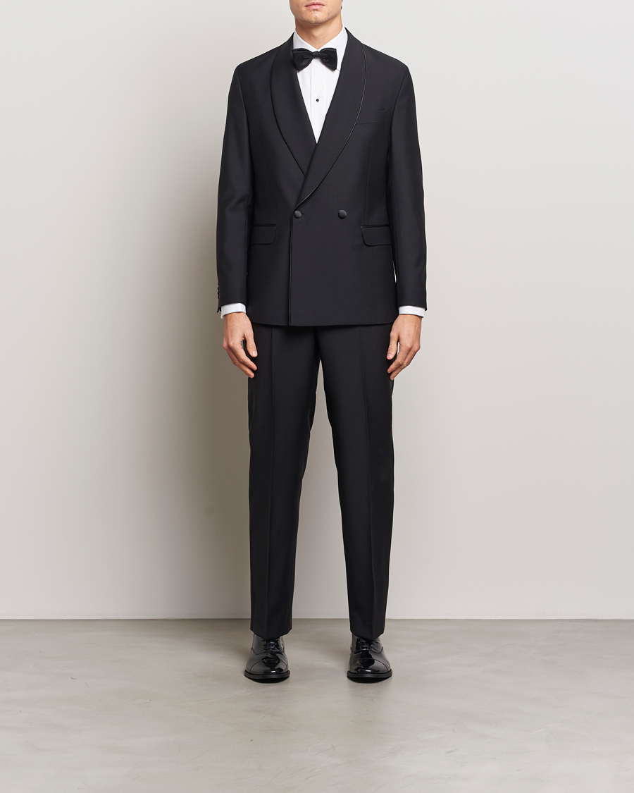 Mies | Pikkutakit | Oscar Jacobson | Fattore Double Breasted Tuxedo Blazer Black