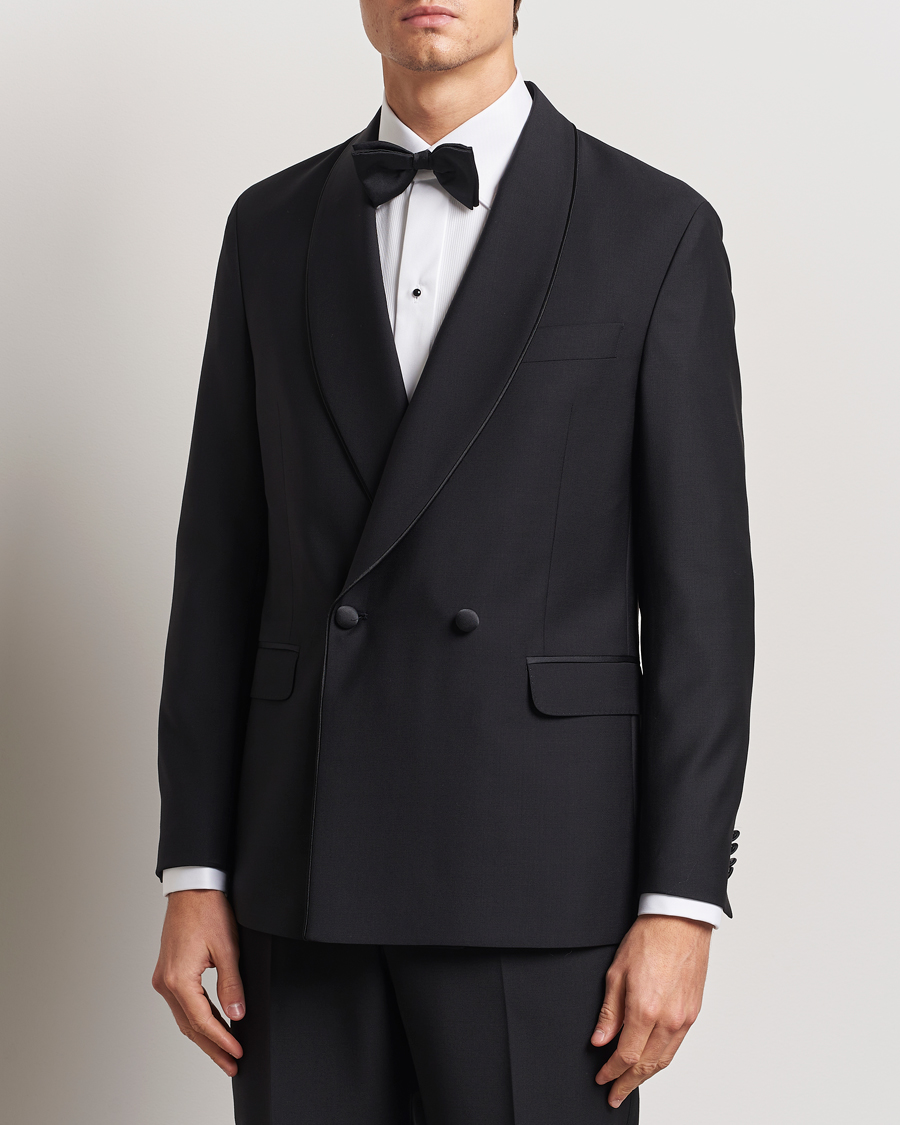 Mies | Pikkutakit | Oscar Jacobson | Fattore Double Breasted Tuxedo Blazer Black
