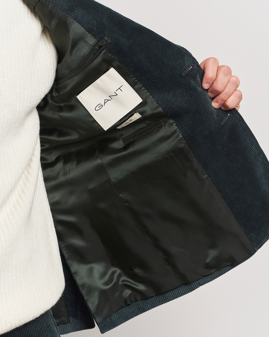 Mies | Pikkutakit | Gant | Slim Corduroy Suit Jacket Tartan Green