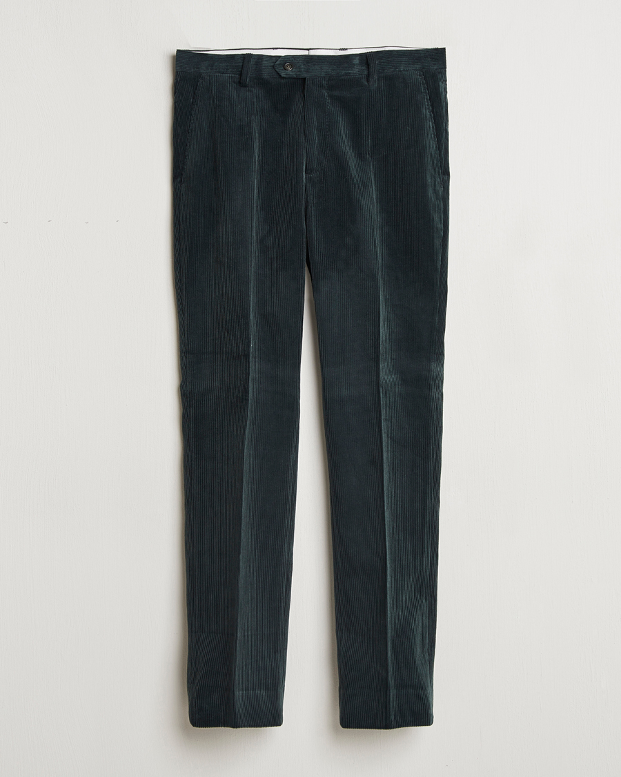 Mies | Housut | Gant | Slim Corduroy Suit Trousers Tartan Green