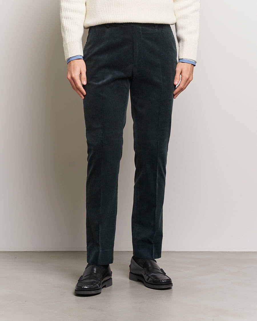 Mies | Housut | Gant | Slim Corduroy Suit Trousers Tartan Green