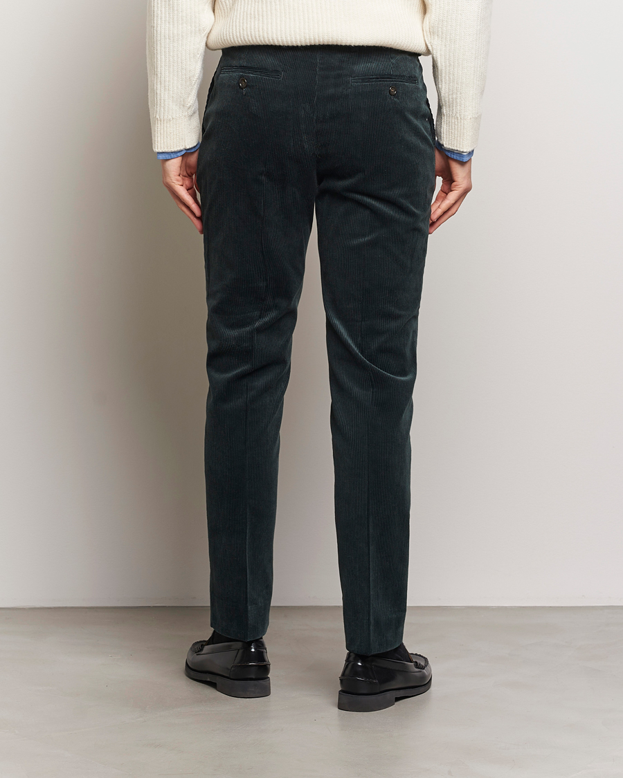 Mies | Housut | Gant | Slim Corduroy Suit Trousers Tartan Green