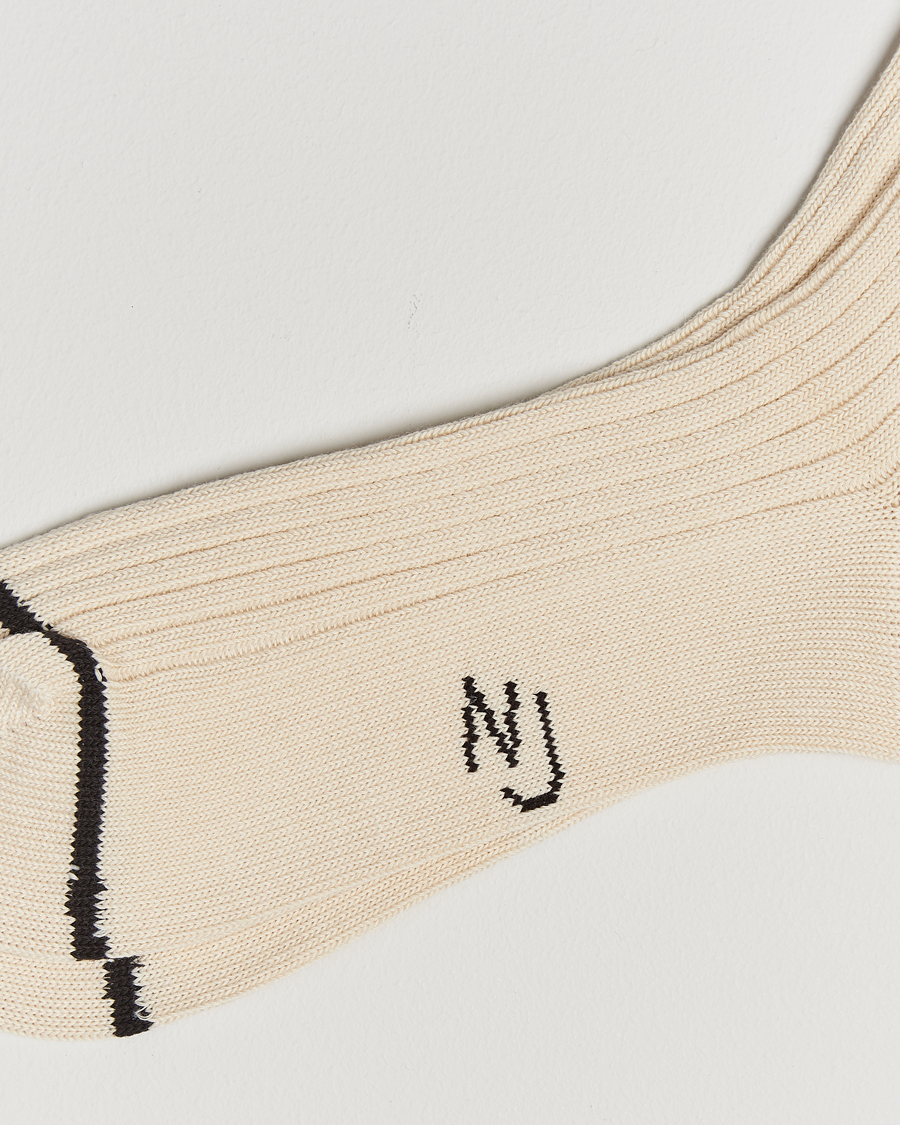 Mies | Alusvaatteet | Nudie Jeans | Retro Tennis Socks Off White/Black