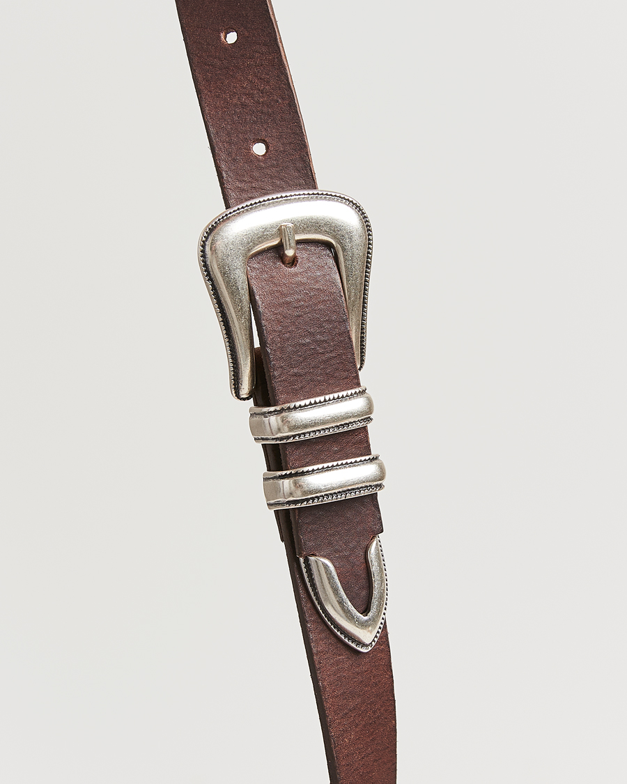 Mies | Vyöt | Nudie Jeans | Western Silver Belt Dark Brown