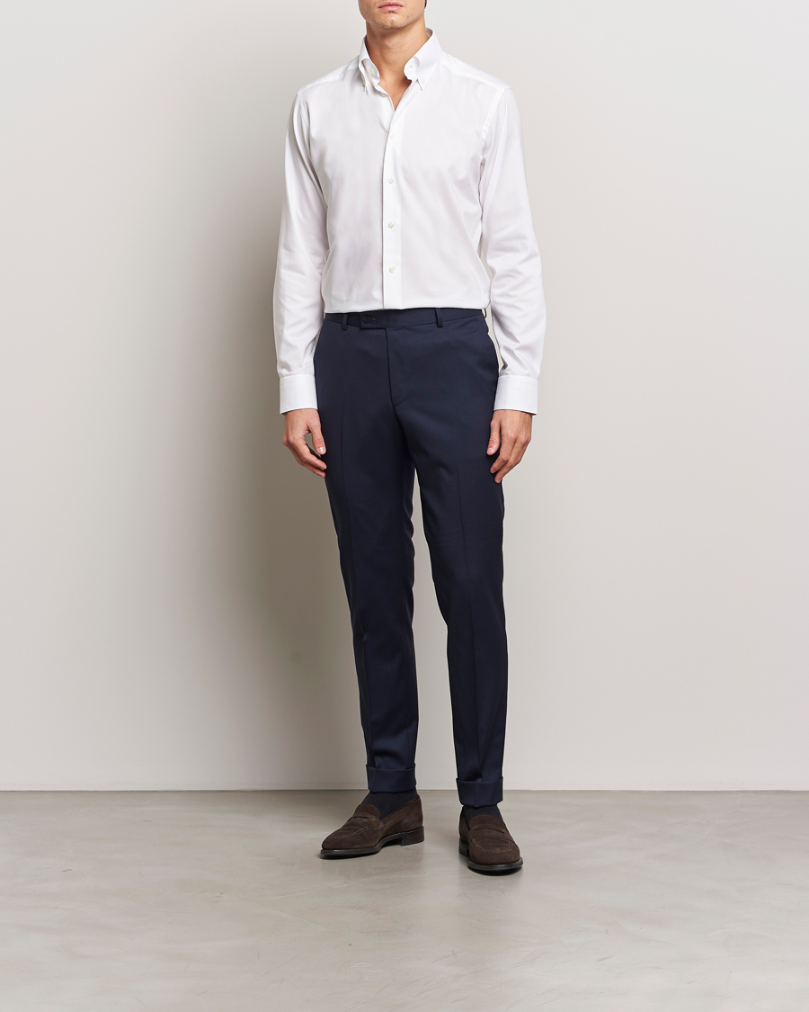 Mies | Kauluspaidat | Eton | Slim Fit Wrinkle Free Oxford Shirt White