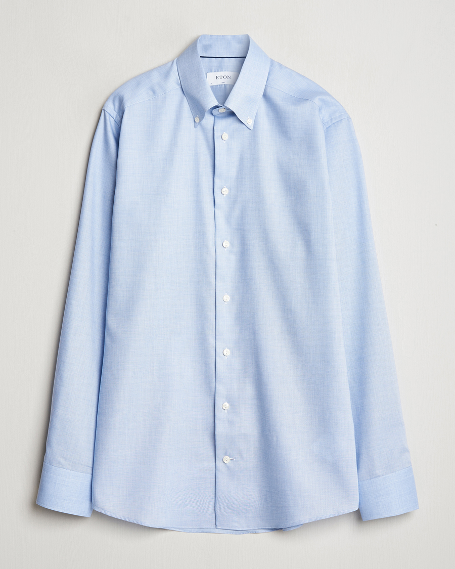 Mies | Kauluspaidat | Eton | Slim Fit Wrinkle Free Oxford Shirt Light Blue