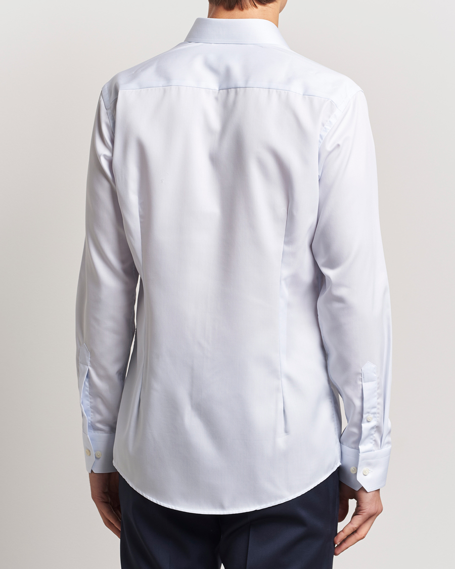 Mies | Kauluspaidat | Eton | Slim Fit Twill Hairline Stripe Shirt Blue/White