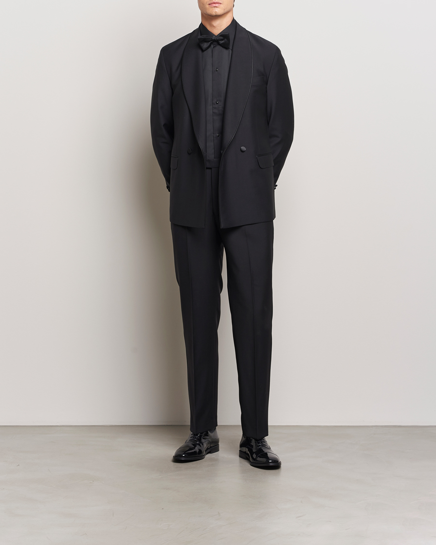 Mies | Kauluspaidat | Eton | Slim Fit Plissé Tuxedo Shirt Black